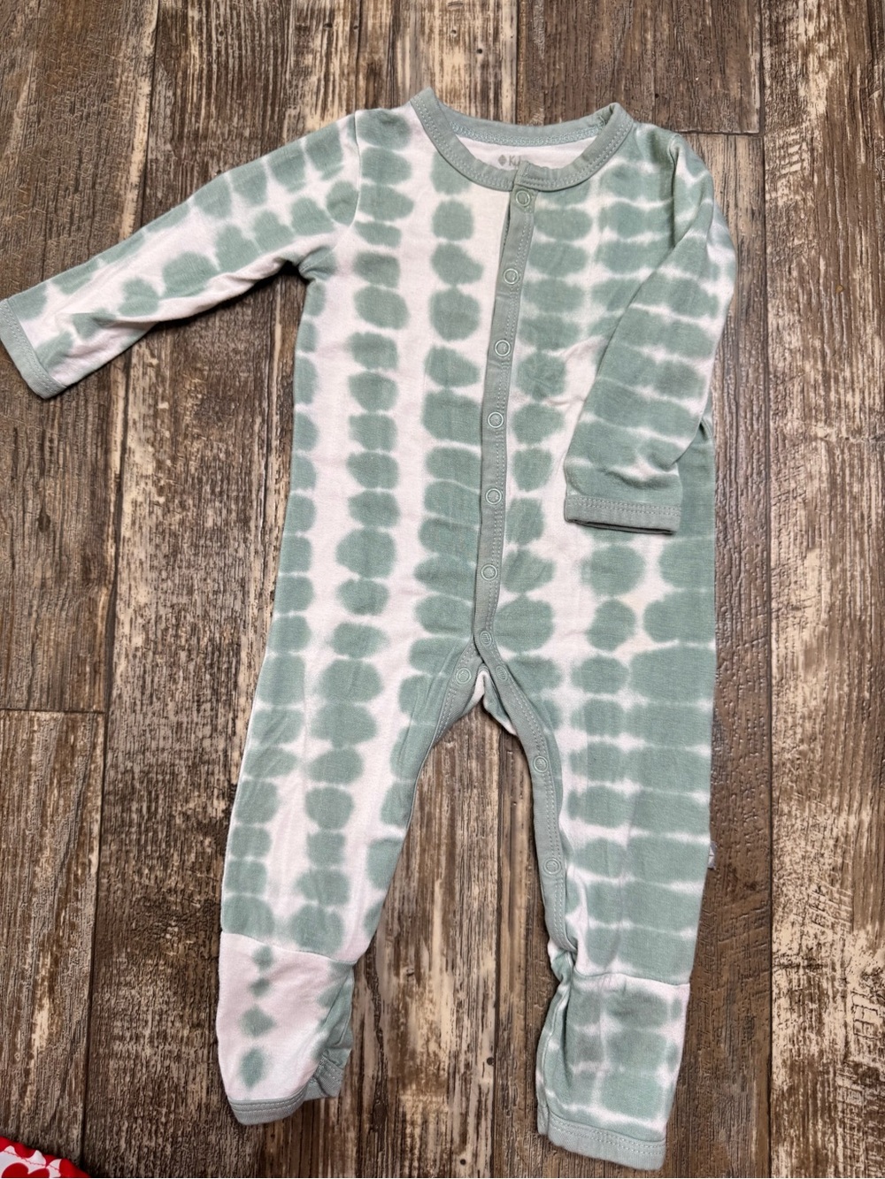 Kyte BABY bamboo Mint Green and White Tie-Dye One-Piece